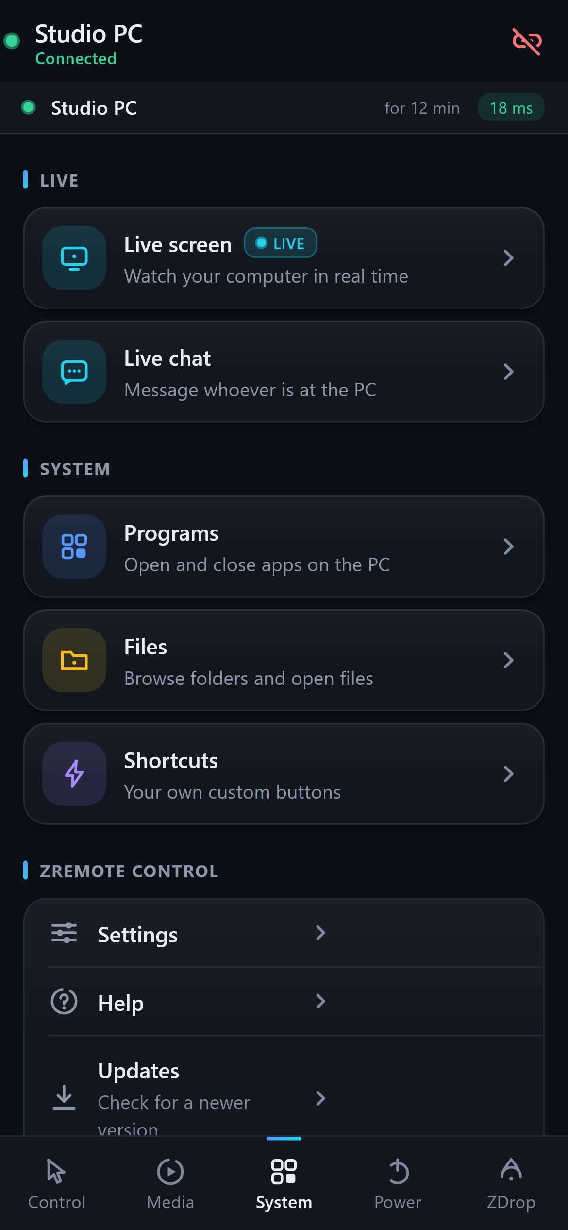 System hub
